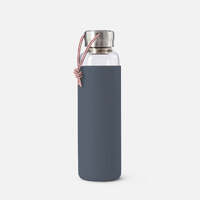 Black Blum Glass Water Bottle .6L Slate